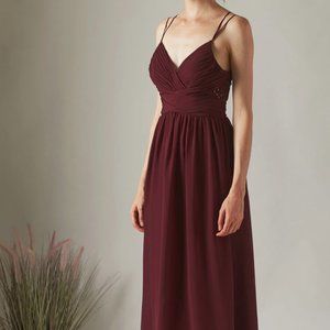RENZRAGS V NECK MAXI DRESS H549 | Burgundy | Size 6